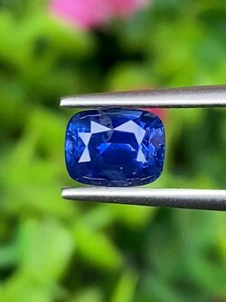 พลอย ไพลิน (Blue Sapphire) 1.57 กะรัต (Cts.) สีพิเศษ รอยัล บลู (Royal Blue) พร้อมใบเซอร์ พลอยแท้ อัญมณีมงคลประจําวันเกิด เครื่องประดับพลอย