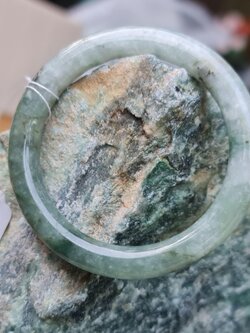 JB6711030 หยก พม่า แท้ Jade กำไลหยก 51.1 มม. (Jadeite bracelet) พม่า (Myanmar)