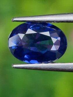 พลอย ไพลิน blue sapphire 1.01 กะรัต (Cts.) มาดากัสกา พลอยแท้ อัญมณีมงคลประจําวันเกิด เครื่องประดับพลอย