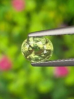 พลอย บุษราคัม (yellow sapphire) 1.25 กะรัต (Cts.) ดิบ (Unheated) พลอยแท้ อัญมณีมงคลประจําวันเกิด เครื่องประดับพลอย