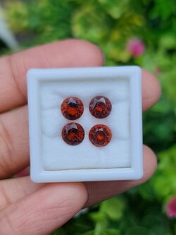 พลอย ซิทริน Citrine 3.09 กะรัต(Cts.) 4 เม็ด Pcs. พลอยแท้ อัญมณีมงคลประจําวันเกิด เครื่องประดับพลอย