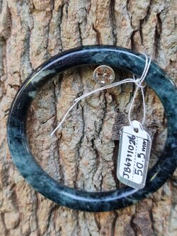 JB6711026 หยก พม่า แท้ Jade กำไลหยก (Jadeite bracelet) พม่า (Myanmar) 50.5 มม.