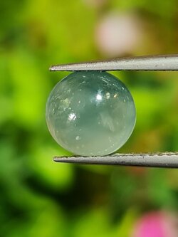 หยกพม่าเจียรนัย (Burmese jade ) 1.97 กะรัต หยกแท้ อัญมณีมงคลประจําวันเกิด เครื่องประดับหยก