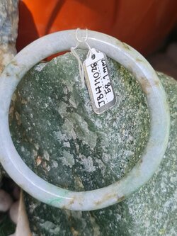 JB6711028 หยก พม่า แท้ Jade กำไลหยก 58.1 มม. (Jadeite bracelet) พม่า (Myanmar)