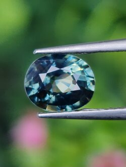 พลอย แซฟไฟร์ 3 สี Tri-Color Sapphire 1.29 กะรัต (Cts.) ดิบ (Unheated) พลอยแท้ อัญมณีมงคลประจําวันเกิด เครื่องประดับพลอย