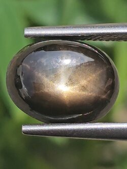 พลอย แบล็ค สตาร์ แซฟไฟร์ Black Star Sapphire 6.37 กะรัต (Cts.) พลอยแท้ อัญมณีมงคลประจําวันเกิด เครื่องประดับพลอย