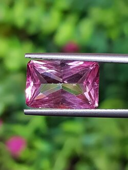 พลอย ชมพู พิ้งค์ โทแพซ Pink Topaz 4.88 กะรัต พลอยแท้ อัญมณีมงคลประจําวันเกิด เครื่องประดับพลอย