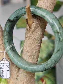 JB6804026 หยก พม่า แท้ Jade กำไลหยก 53.2 มม. (Jadeite bracelet) พม่า (Myanmar)