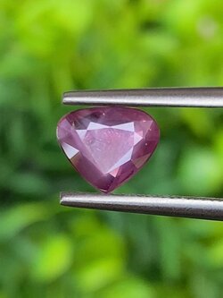 พลอย ทับทิม Ruby sapphire 1.02 กะรัต (Cts) ดิบ Unheated พลอยแท้ อัญมณีมงคลประจําวันเกิด เครื่องประดับพลอย