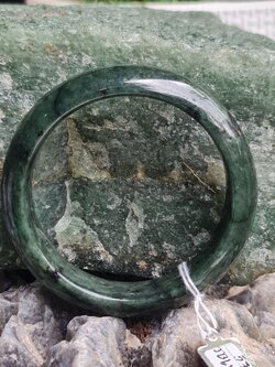 JB6804116 หยก พม่า แท้ Jade กำไลหยก 57.0มม. (Jadeite bracelet) พม่า (Myanmar)