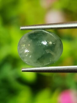 หยกพม่าเจียรนัย (Burmese jade ) 2.85 กะรัต หยกแท้ อัญมณีมงคลประจําวันเกิด เครื่องประดับหยก