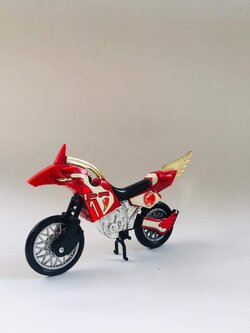 มอเตอร์ไซค์พลาสติก เพาเวอร์เรนเจอร์ ธันเดอร์ไบค์ เรดเพาเวอร์ ขนาดตามภาพ มีแค่มอเตอร์ ไซด์ มือสองตามสภาพ ไม่มีตัวปั๊ม