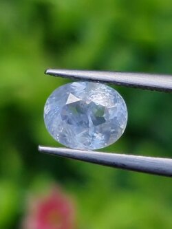 พลอย ขาว ไวท์ แซฟไฟร์ White Sapphire 1.60 กะรัต (Cts.) พลอยแท้ อัญมณีมงคลประจําวันเกิด เครื่องประดับพลอย