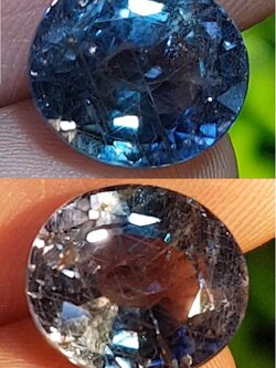 พลอย คัลเลอร์เชนจ์ แซฟไฟร์ Color Change Sapphire 8.10 กะรัต (Cts.) ดิบ Unheated มีใบเซอร์ พลอยแท้ อัญมณีมงคลประจําวันเกิด เครื่องประดับพลอย