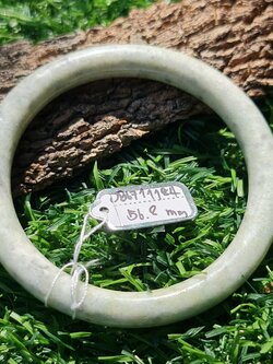 JB6711184 หยก พม่า แท้ Jade กำไลหยก 56.8 มม. (Jadeite bracelet) พม่า (Myanmar)