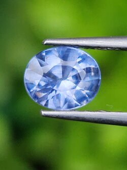 พลอย ไพลิน blue sapphire 0.75 กะรัต (Cts.) พลอยแท้ อัญมณีมงคลประจําวันเกิด เครื่องประดับพลอย