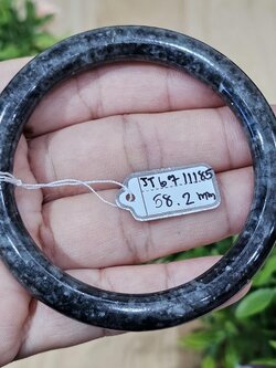 JB6711045 หยก พม่า แท้ Jade กำไลหยก (Jadeite bracelet) พม่า (Myanmar) 58.3 มม.