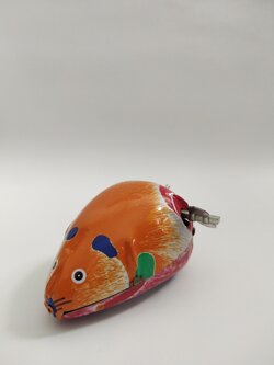 ของเล่นสังกะสี มีหลายภาพ หนูสังกะสีไขลาน รุ่นผลิตออกมาใหม่ หรือ RE Product ขนาดตามภาพ