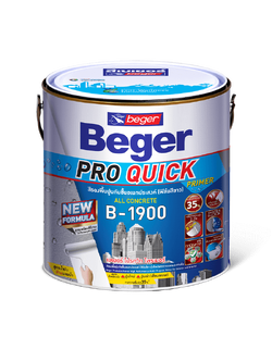 Beger Pro Quick Primer B-1900 เบเยอร์ โปร ควิก ไพรเมอร์ บี-1900 สีรองพื้นปูนอเนกประสงค์ ทนชื้นสูง 35% 18.925 ลิตร/5 แกลลอน