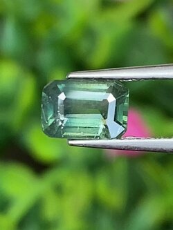 พลอย เขียวส่อง Green Sapphire 1.07 กะรัต (Cts.) พลอยแท้ อัญมณีมงคลประจําวันเกิด เครื่องประดับพลอย