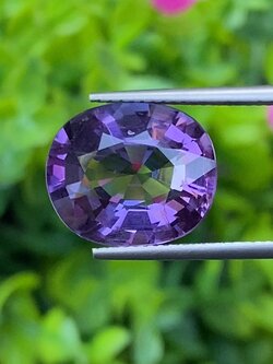 พลอย อเมทิส Amethyst 7.63 กะรัต (Cts.) พลอยแท้ อัญมณีมงคลประจําวันเกิด เครื่องประดับพลอย