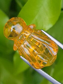 อำพัน แกะสลัก พญาตัวต่อ Wasp Natural Amber พลอยแท้ อัญมณีมงคลประจําวันเกิด เครื่องประดับพลอย