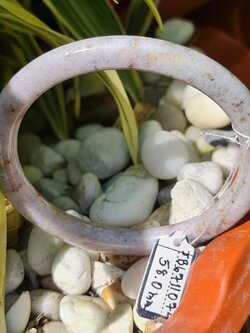 JB6711074 หยก พม่า แท้ Jade กำไลหยก 58.0 มม. (Jadeite bracelet) พม่า (Myanmar)