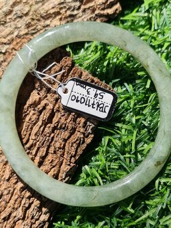 JB6711090 หยก พม่า แท้ Jade กำไลหยก 59.3 มม. (Jadeite bracelet) พม่า (Myanmar)