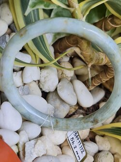 JB6711112 หยก พม่า แท้ Jade กำไลหยก 56.2 มม. (Jadeite bracelet) พม่า (Myanmar)