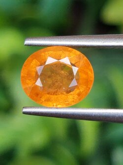 พลอย สเปสซาร์ไทต์ Spessartite Garnet 2.11 กะรัต Cts. พลอยแท้ อัญมณีมงคลประจําวันเกิด เครื่องประดับพลอย