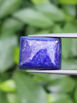 พลอย ลาพิส ลาซูลี Lapis lazuli 10.31 กะรัต (Cts.克拉) พลอยแท้ อัญมณีมงคลประจําวันเกิด เครื่องประดับพลอย