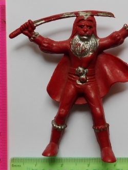 ตุ๊กตุ่น แอ๊นท์ 5" ***มีตำหนิ มือหัก Ants ตุ๊กตุ่นพลาสติกสีแดง 'หน้ากากสิงห์ไลอ้อนมารู'