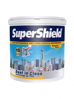 TOA Supershield ซุปเปอร์ชิลด์ สีน้ำอะคริลิก ชนิดกึ่งเงา ขนาด9ลิตร สีขาว