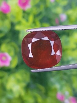 พลอย สเปสซาร์ไทต์ Spessartite Garnet 11.50 กะรัต (Cts.) ดิบ Unheated พลอยแท้ อัญมณีมงคลประจําวันเกิด เครื่องประดับพลอย