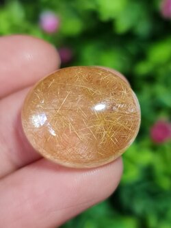 ไหมทอง ควอตซ์ Golden Rutilated Quartz 43.03 กะรัต Cts.พลอยแท้ อัญมณีมงคลประจําวันเกิด เครื่องประดับพลอย