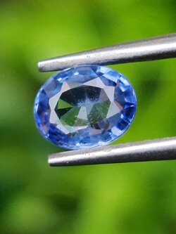 พลอย ไพลิน blue sapphire 0.95 กะรัต (Cts.) พลอยแท้ อัญมณีมงคลประจําวันเกิด เครื่องประดับพลอย