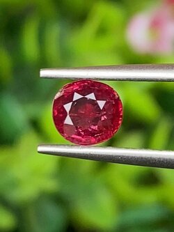 พลอย ทับทิม โมแซมบิค Mozambique Ruby sapphire 0.90 กะรัต (Cts) ดิบ Unheated พร้อมใบเซอร์ พลอยแท้ อัญมณีมงคลประจําวันเกิด เครื่องประดับพลอย