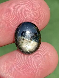 พลอย แบล็ค สตาร์ แซฟไฟร์ Black Star Sapphire 9.79 กะรัต (Cts.) ดิบ Unheated พลอยแท้ อัญมณีมงคลประจําวันเกิด เครื่องประดับพลอย