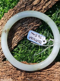 JB6711069 หยก พม่า แท้ Jade กำไลหยก 56.5 มม. (Jadeite bracelet) พม่า (Myanmar)