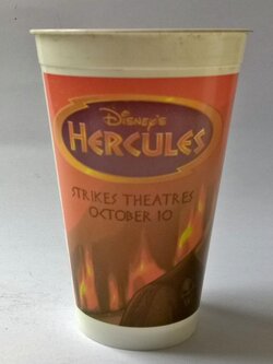 แก้วน้ำพลาสติกงานเก่า จากภาพยนต์ ดิสนีย์การ์ตูน เรื่อง เฮอร์คิวลิส Hades Rules Hercules1997 ของสะสมจาก Mc Donald ของเก่า โปรดตรวจสอบทุกภาพ