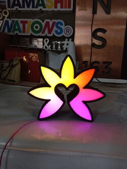 ป้ายไฟออกหน้ารูปดอกไม้