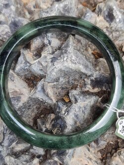 JB6804027 หยก พม่า แท้ Jade กำไลหยก 57.0 มม. (Jadeite bracelet) พม่า (Myanmar)