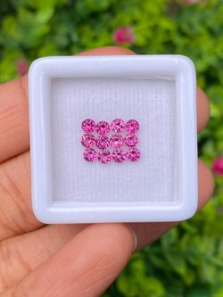 พลอย ทัวร์มาลีน Tourmaline 0.91 กะรัต (Cts.) 12 เม็ด พลอยแท้ อัญมณีมงคลประจําวันเกิด เครื่องประดับพลอย