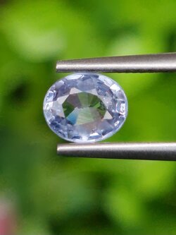 พลอย ไพลิน blue sapphire 1.02 กะรัต (Cts.) พลอยแท้ อัญมณีมงคลประจําวันเกิด เครื่องประดับพลอย