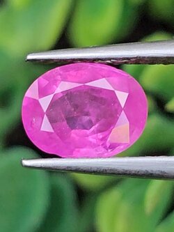 พลอย ชมพู พิ้ง แซฟไฟร์ Pink Sapphire 1.15 กะรัต (Cts.) พลอยแท้ อัญมณีมงคลประจําวันเกิด เครื่องประดับพลอย