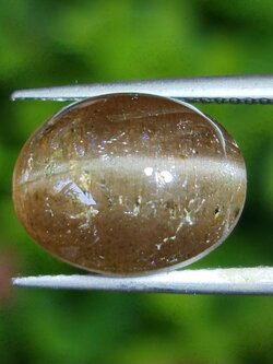 ตาแมว ทัวร์มาลีน Cat eye Tourmaline 7.44 กะรัต Cts. พลอยแท้ อัญมณีมงคลประจําวันเกิด เครื่องประดับพลอย