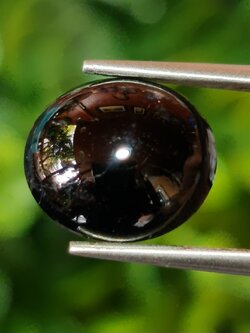 พลอย แบล็ค แซฟไฟร์ (Black Sapphire) 5.14 กะรัต Cts. พลอยแท้ อัญมณีมงคลประจําวันเกิด เครื่องประดับพลอย