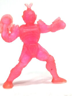 ตุ๊กตุ่นยางแอ๊นท์ ไซเบอร์คอป จูปิเตอร์ ยางใส สีขมพู ขนาดตามรูป สภาพดี