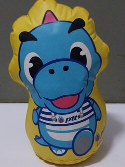 #ตุ๊กตาเป่าลม ลาย #ก๊อดจิ #พรีเมี่ยมปตท. ขนาดตามภาพ