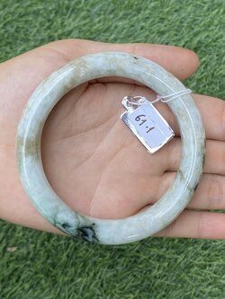 1005 หยก พม่า แท้ Jade กำไลหยก 61.1 มม. (Jadeite bracelet) พม่า (Myanmar)